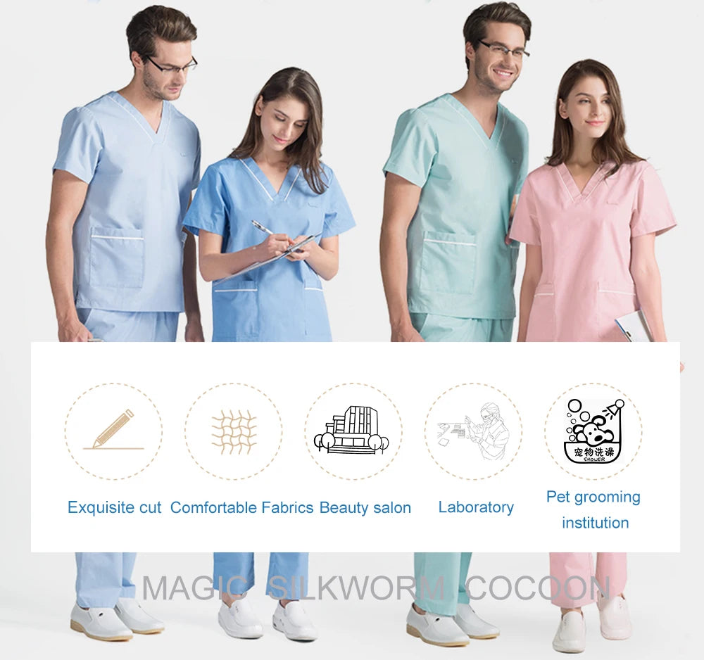 Wholesale Medical Suit Women Multicolor Pet Grooming Institution Doctor Set Nurse Accessories Anesthetist Surgical Clothes Women