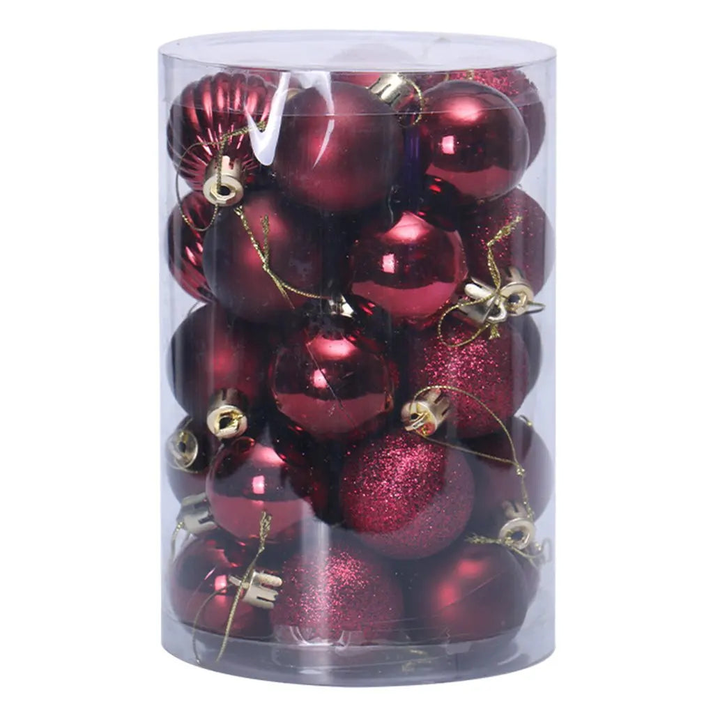 34 Pcs/Set Christmas Tree Ball Baubles 5 Colors Christmas Decor for Xmas Tree Pendant for Party Home New Year's Products Decor