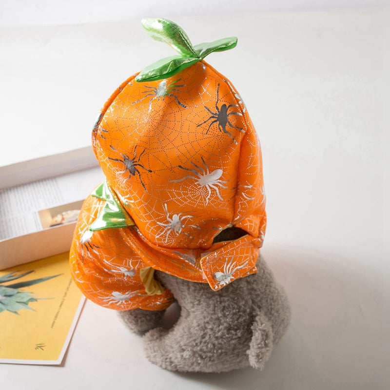 Dog Cat Halloween Pumpkin Costume,Pet Cosplay Costumes,Puppy Warm Outfits Hoodie Animal Autumn Winter Clothes M