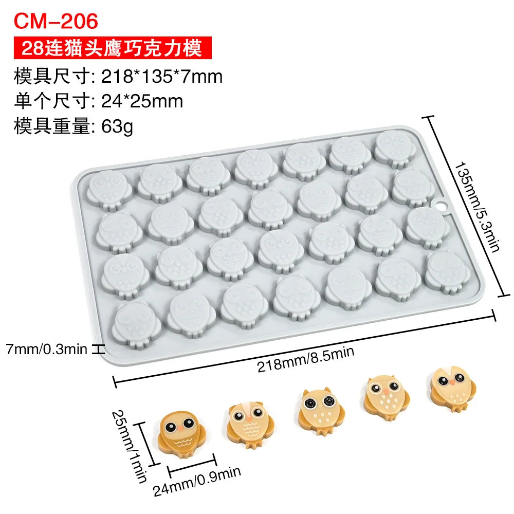 Halloween Molds Skull Pumpkin Chocolate Silicone Mold Witch Ghost Design Fudge Cake mould Dessert Decorating Baking Tools