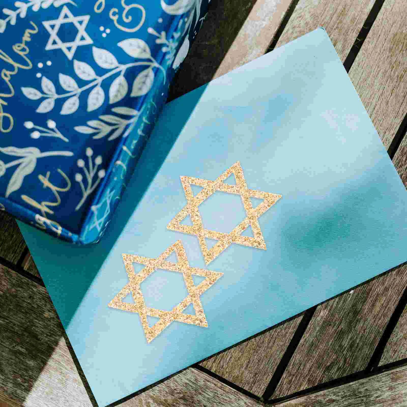 50 Pcs Hanukkah Decoration Party Table Centerpiece Supplies for Dining Decorative Favor Non-woven Adorn Fabric Ornament