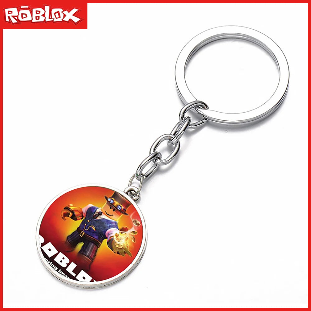 2023 New Roblox Anime Game Keychain Cartoon Personalized Pendant Keychain Time Gemstone Jewelry Halloween Christmas Gifts