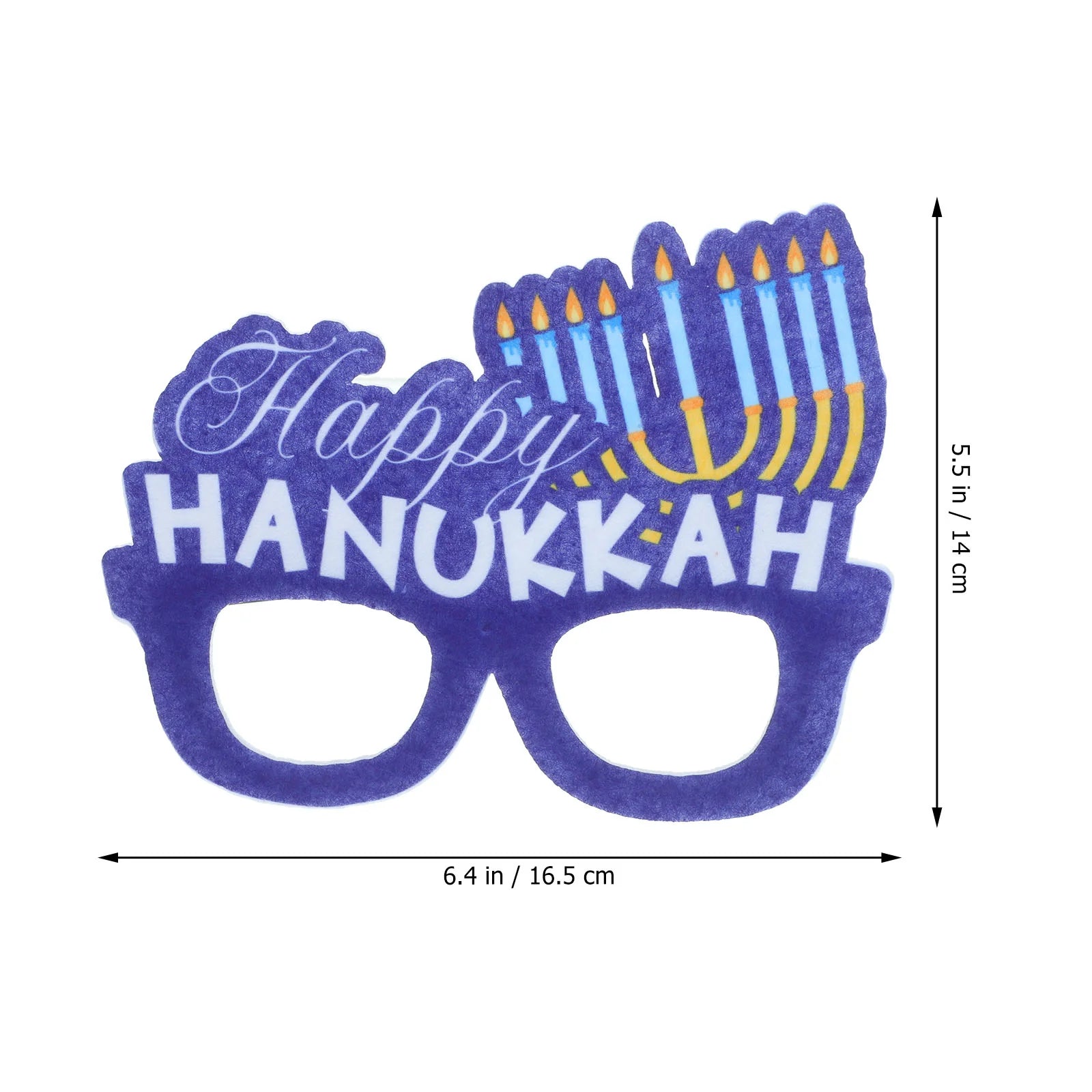 6 Pcs Hanukkah Glasses Party Photo Booth Props Decorations Supplies Themed Eyeglasses Plastic Chanukah Felt for Adults