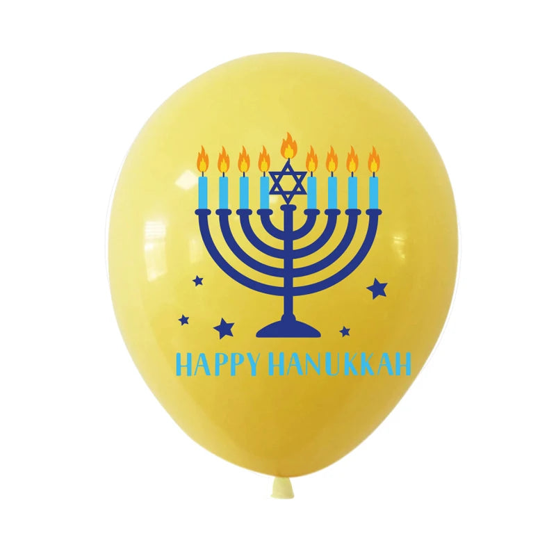 10PCS Hanukkah Themed Latex Balloons For Hanukkah Party Decorations Popular Holiday Party Latex Balloon Products For Everyone