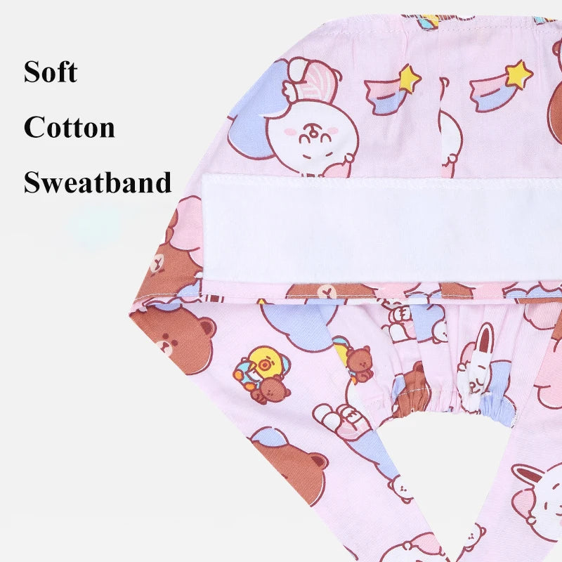 Bear Unisex Scrub Caps Print Nurse Surgical Hats Sweat-absorbent Cotton Pet Doctor Lab Print Scrub Hat Wholesale M878