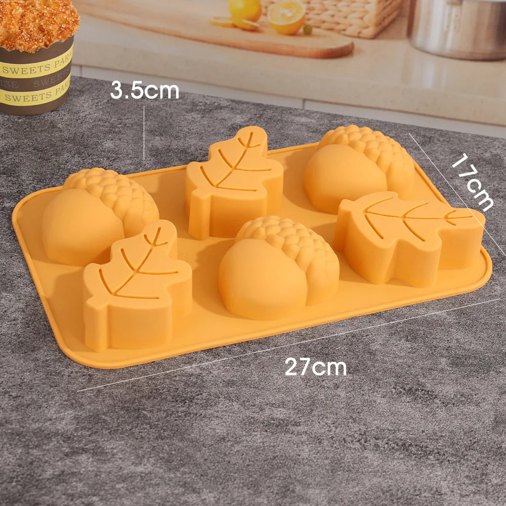Halloween Molds Skull Pumpkin Chocolate Silicone Mold Witch Ghost Design Fudge Cake mould Dessert Decorating Baking Tools