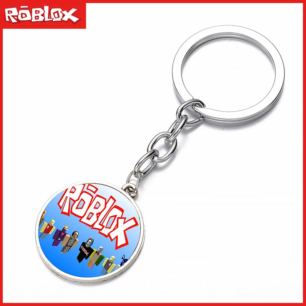 2023 New Roblox Anime Game Keychain Cartoon Personalized Pendant Keychain Time Gemstone Jewelry Halloween Christmas Gifts