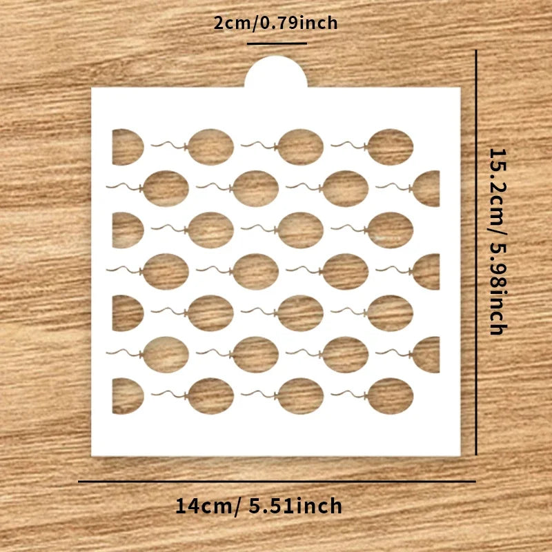 NUBECOM 20pcs Painting Templates PET Decor Molds Creative DIY Scrapbook Making Hollowed Out Patterns Painting Tools DIY Supplies