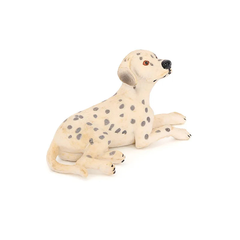 Kawaii Solid Simulation Animal Model Action Figure Toy Dog Pet Spot Dog Children's Cognitive Toys Ornaments for Kids Gift