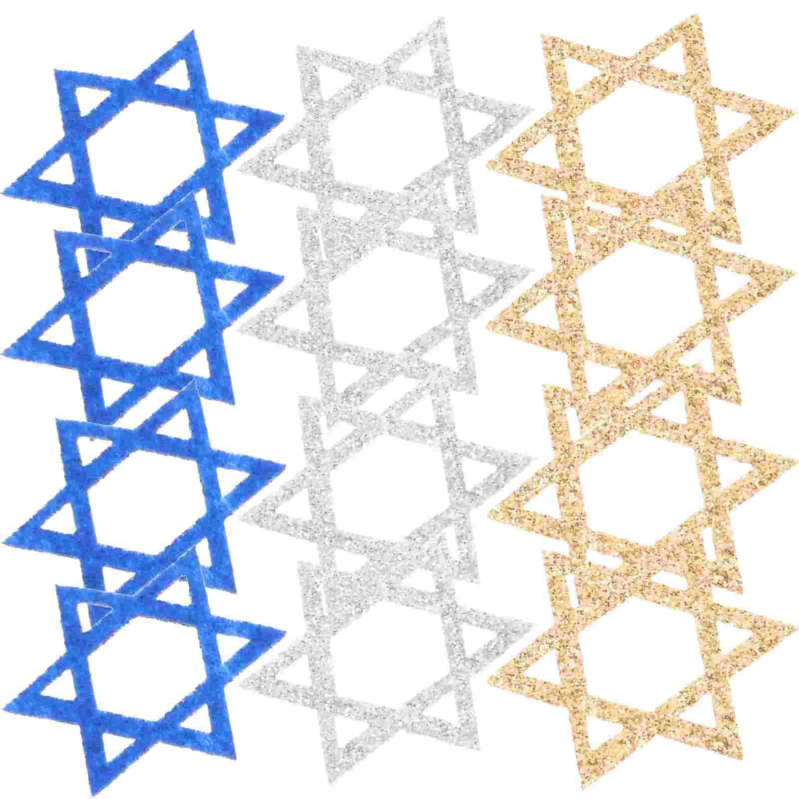 50 Pcs Hanukkah Decoration Party Table Centerpiece Supplies for Dining Decorative Favor Non-woven Adorn Fabric Ornament