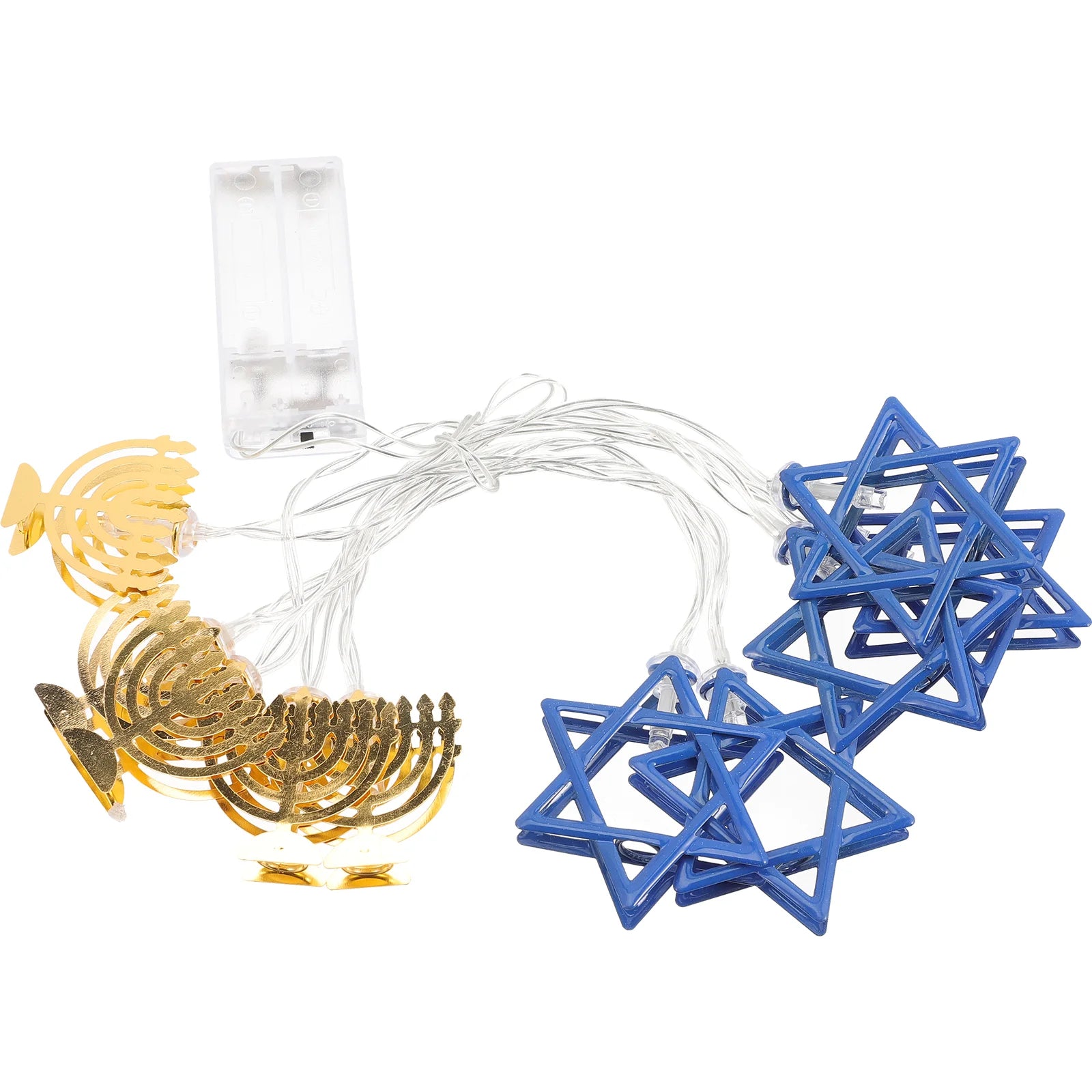 Hanukkah String Lights Star Party Favors Holder Supplies Holders Sticks Ornament Personalized LED Sign Post Indoor Fairy