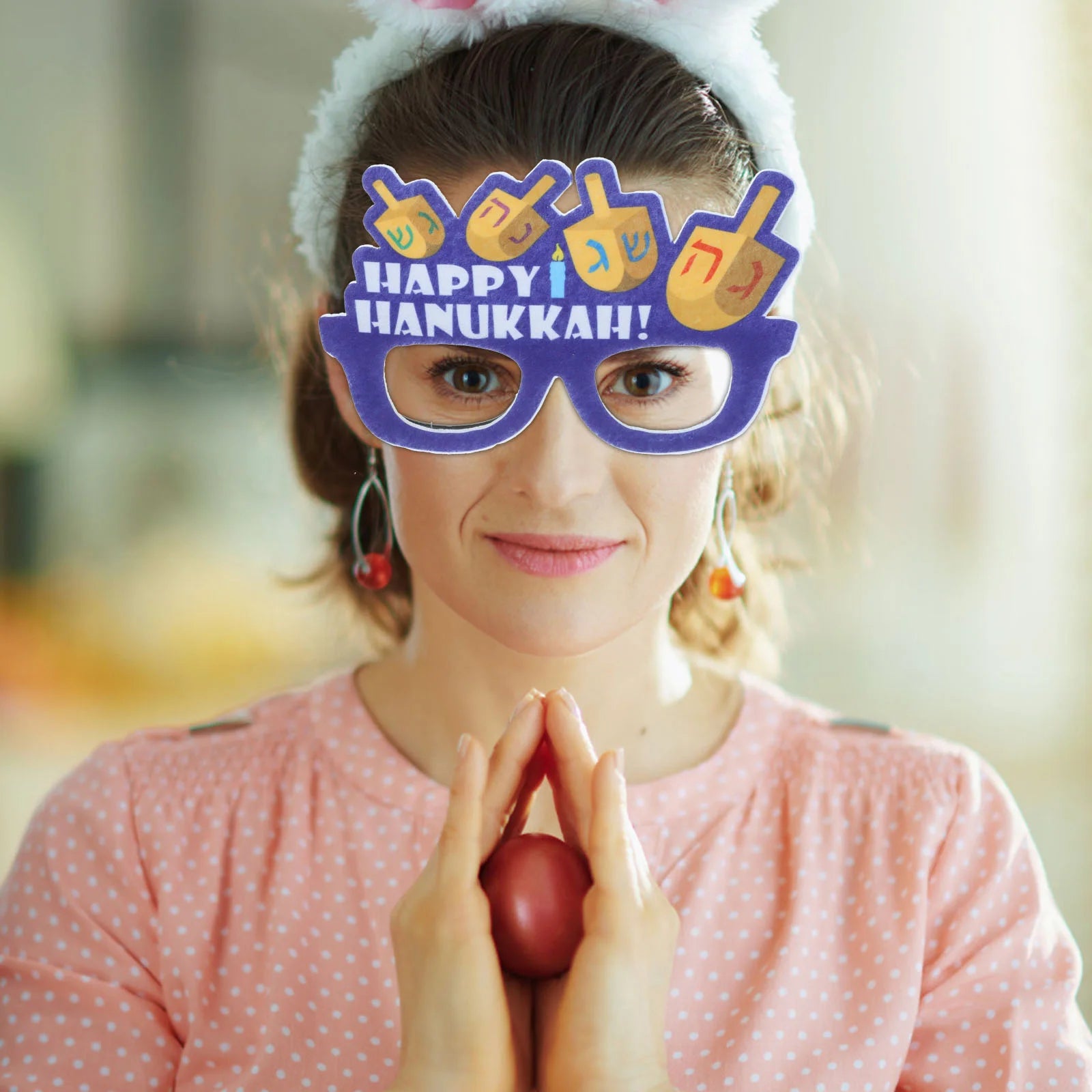 6 Pcs Hanukkah Glasses Party Photo Booth Props Decorations Supplies Themed Eyeglasses Plastic Chanukah Felt for Adults
