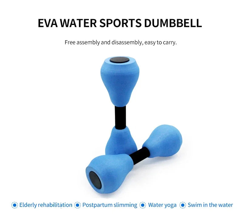 Women Water Dumbbell Aquatic Exercise EVA Yoga Fitness Equipment Lightweight Aquatic Exercise Aerobics Water Foam Dumbbells