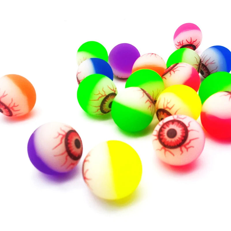 10Pcs Eye Ball Glowing Doll Bouncy Eyeball Horror Scary Halloween Cosplay Prop Party Haunted Decoration Children Toy Terror Prop