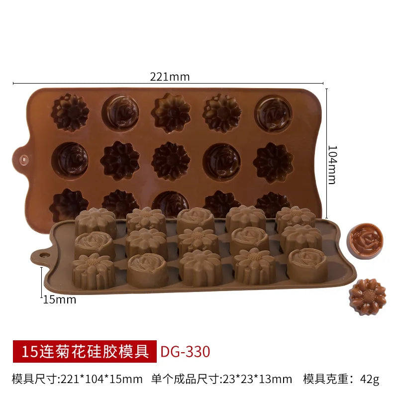 Halloween Molds Skull Pumpkin Chocolate Silicone Mold Witch Ghost Design Fudge Cake mould Dessert Decorating Baking Tools