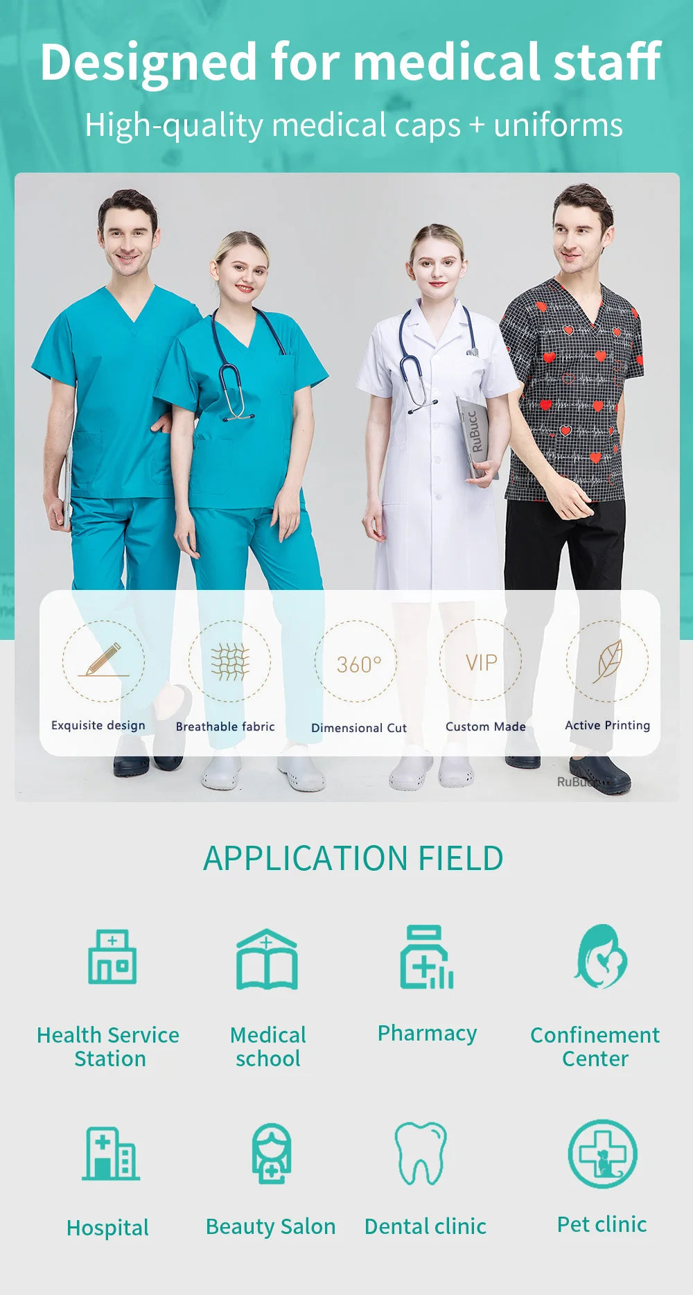 High Quality Medical Uniforms Women Pet Scrubs Sets Nurse Accessories Hospital Beauty Salon Spa Work Clothes Suit Surgical Gowns