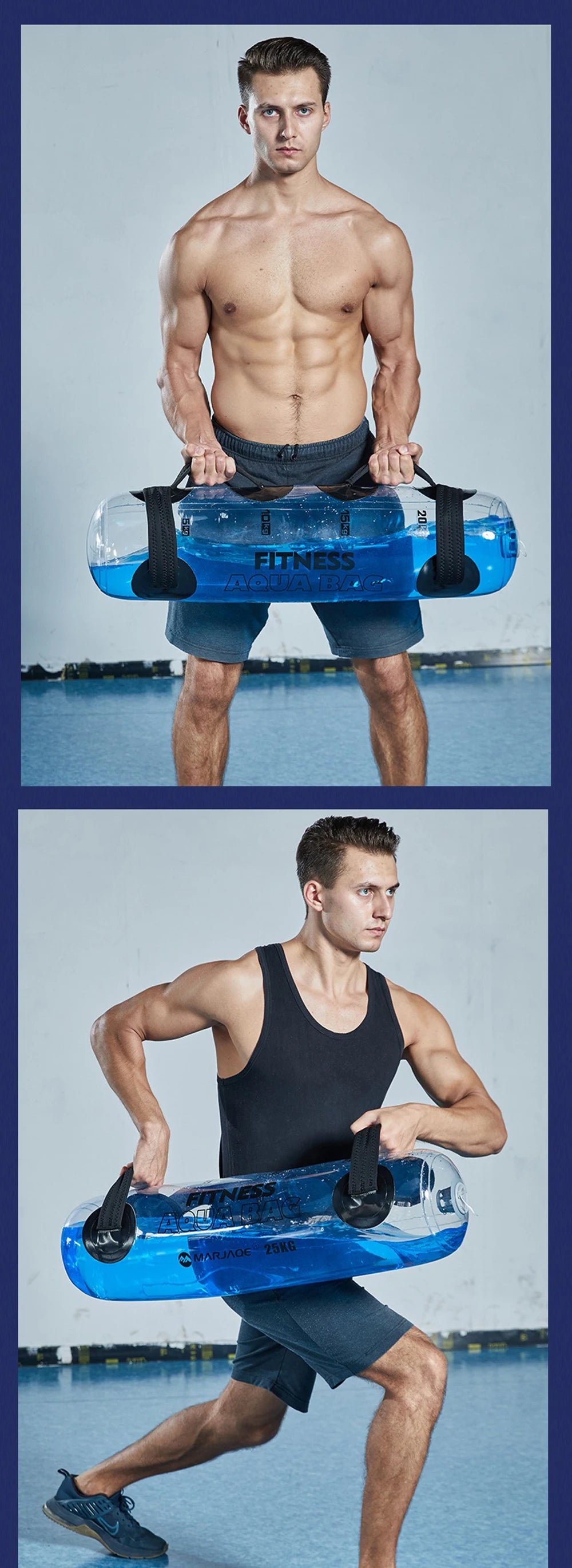5-35KG Multifunctional inflatable water injection sandbag 1mmPVC fitness water bag weight-bearing equipment adjustable weight