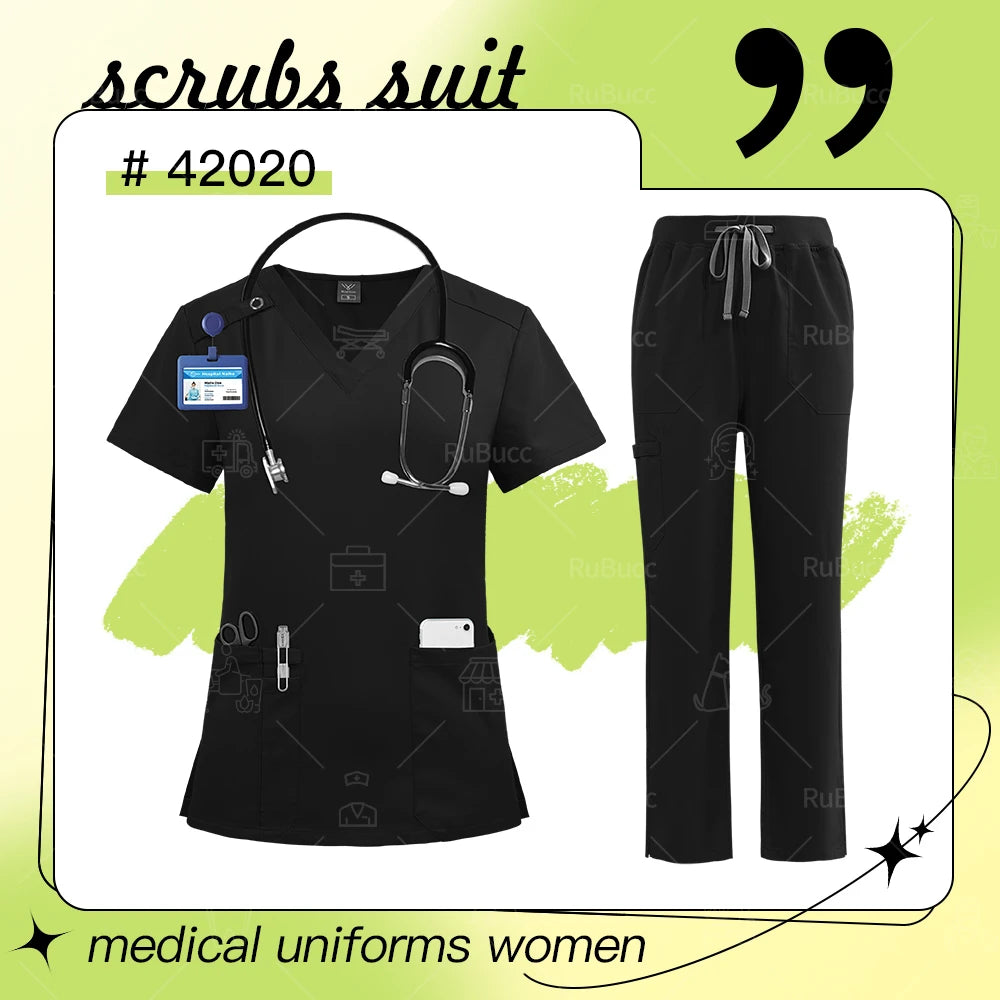 High Quality Medical Uniforms Women Pet Scrubs Sets Nurse Accessories Hospital Beauty Salon Spa Work Clothes Suit Surgical Gowns