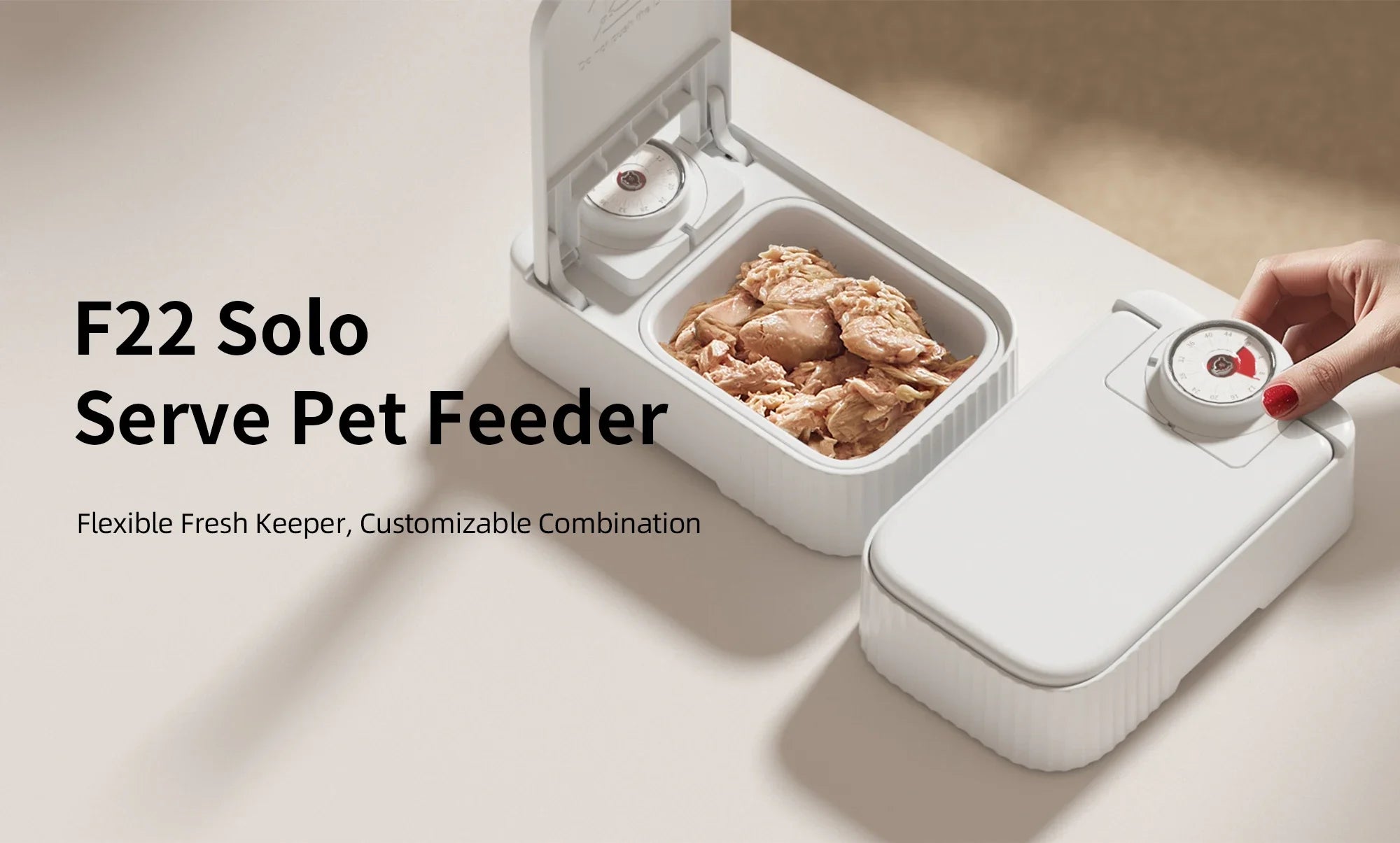 2024 New pet single meal feeder 48h timing ice crystal box Fresh-keeping, anti-splash, dustproof and anti-insect cat food bowl