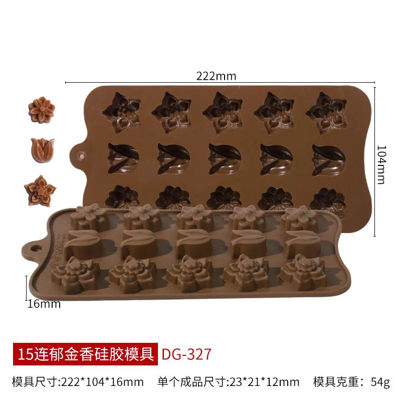 Halloween Molds Skull Pumpkin Chocolate Silicone Mold Witch Ghost Design Fudge Cake mould Dessert Decorating Baking Tools