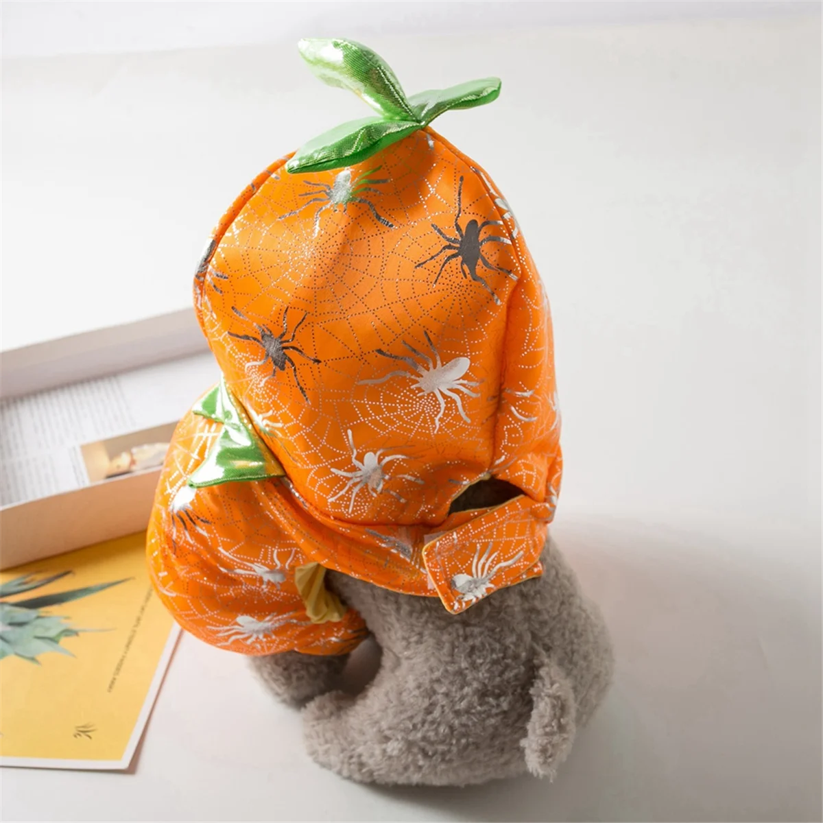 Dog Cat Halloween Pumpkin Costume,Pet Cosplay Costumes,Puppy Warm Outfits Hoodie Animal Autumn Winter Clothes M