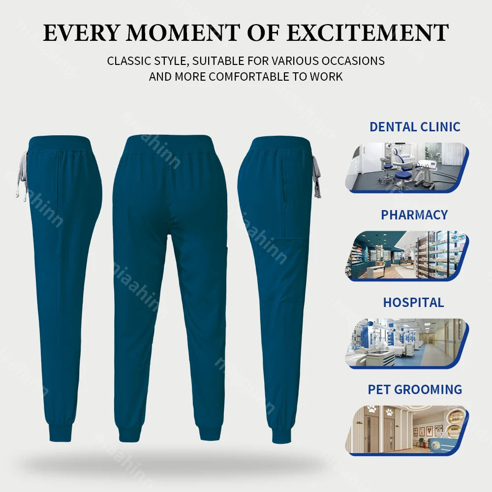 Polychrome Medical Uniform Women Scrubs Sets Pet Hospital Working Scrub Suits Nurse Accessories Dental Surgery Suit Lab Workwear