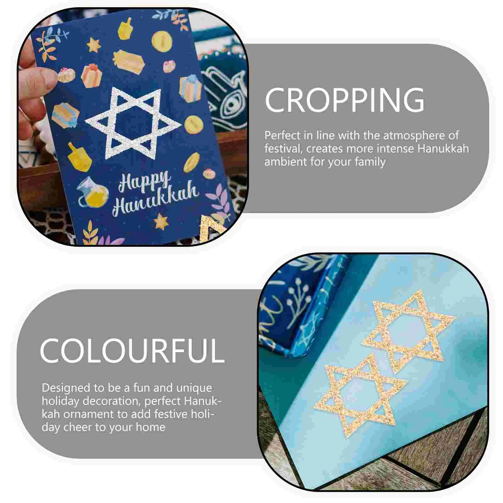 50 Pcs Hanukkah Decoration Party Table Centerpiece Favor Ornaments for Non-woven Adorn Supplies
