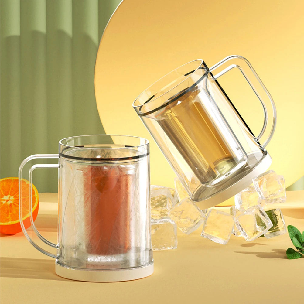Freezer Beer Mugs Food Grade PET Glasses Cup For Milkshakes