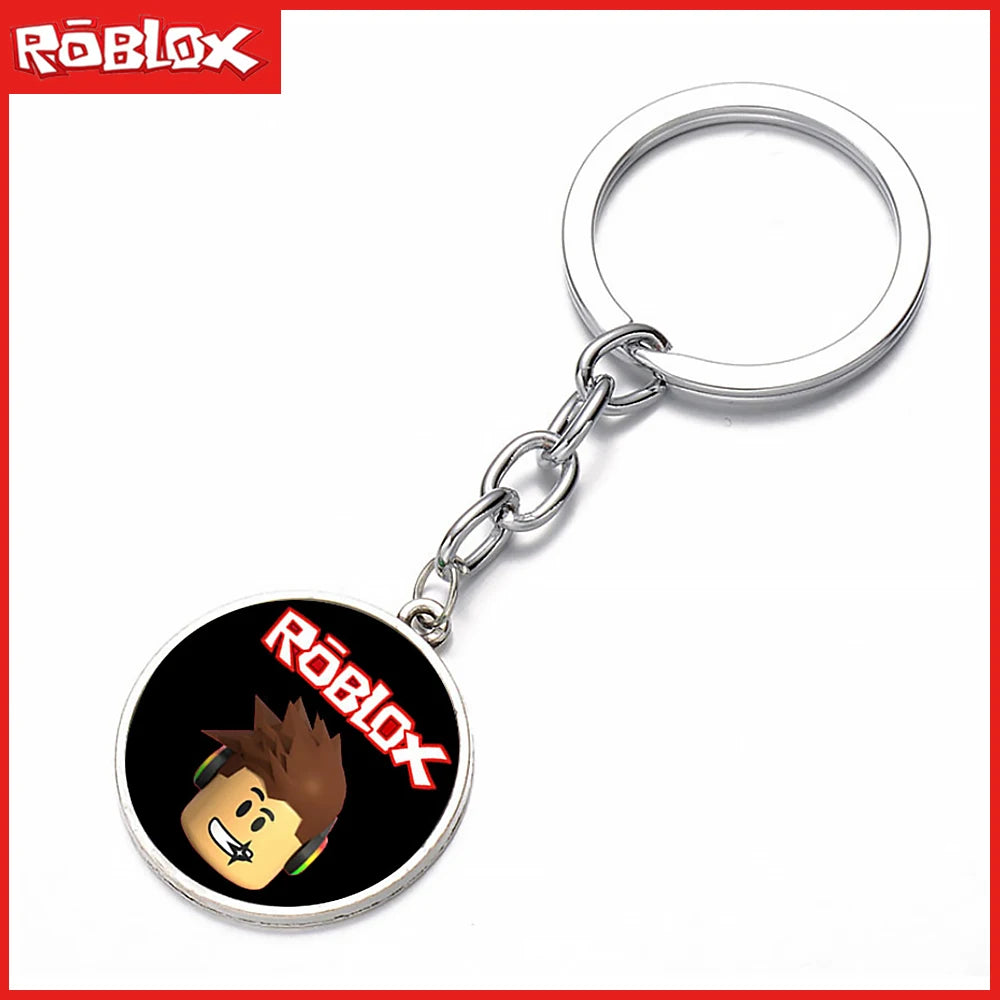 2023 New Roblox Anime Game Keychain Cartoon Personalized Pendant Keychain Time Gemstone Jewelry Halloween Christmas Gifts