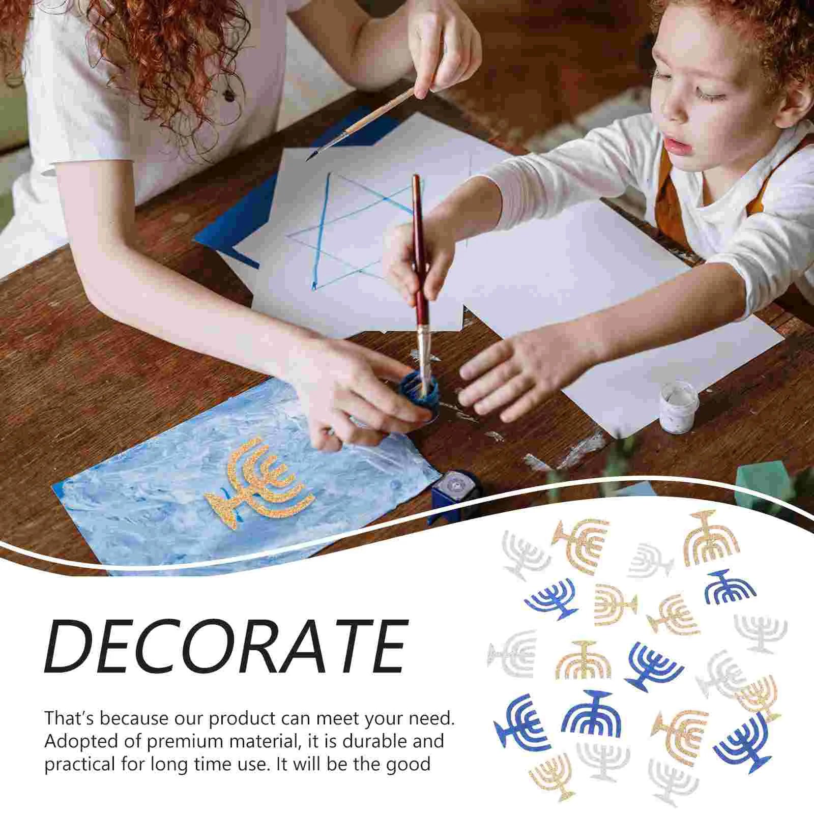 50 Pcs Hanukkah Decoration Party Table Centerpiece Supplies for Dining Decorative Favor Non-woven Adorn Fabric Ornament