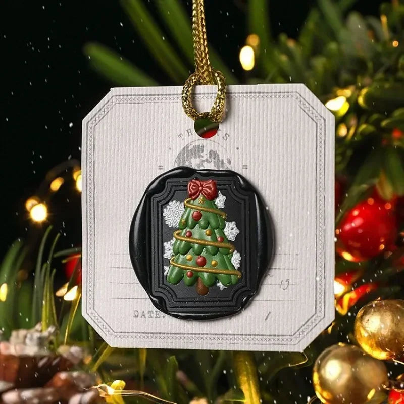 1PC Christmas Stamp Lacquer Seal Copper Festive Gift Wax Stamp Scrapbooking Stamps for Card Making