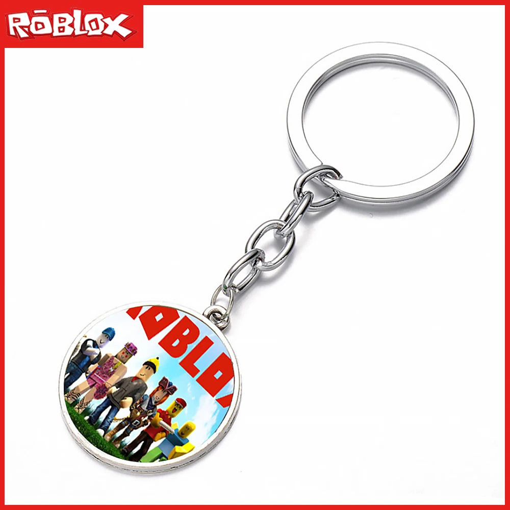 2023 New Roblox Anime Game Keychain Cartoon Personalized Pendant Keychain Time Gemstone Jewelry Halloween Christmas Gifts
