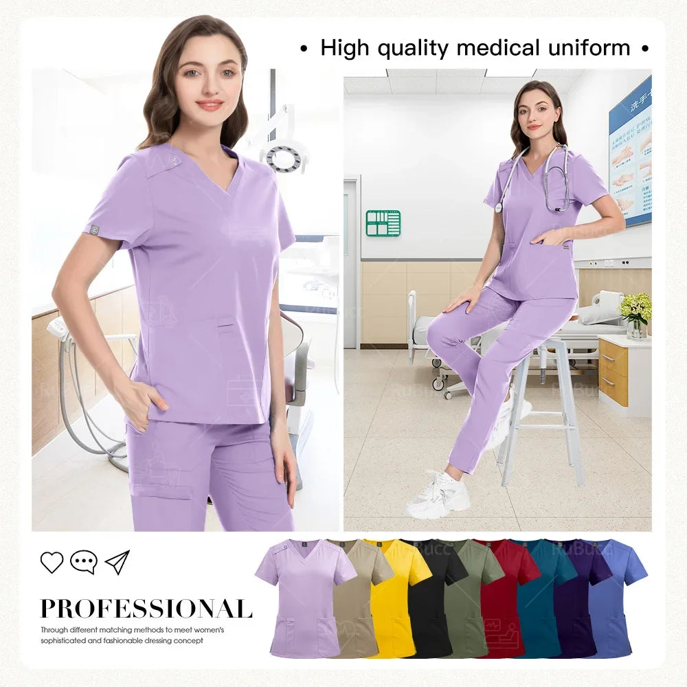 High Quality Medical Uniforms Women Pet Scrubs Sets Nurse Accessories Hospital Beauty Salon Spa Work Clothes Suit Surgical Gowns