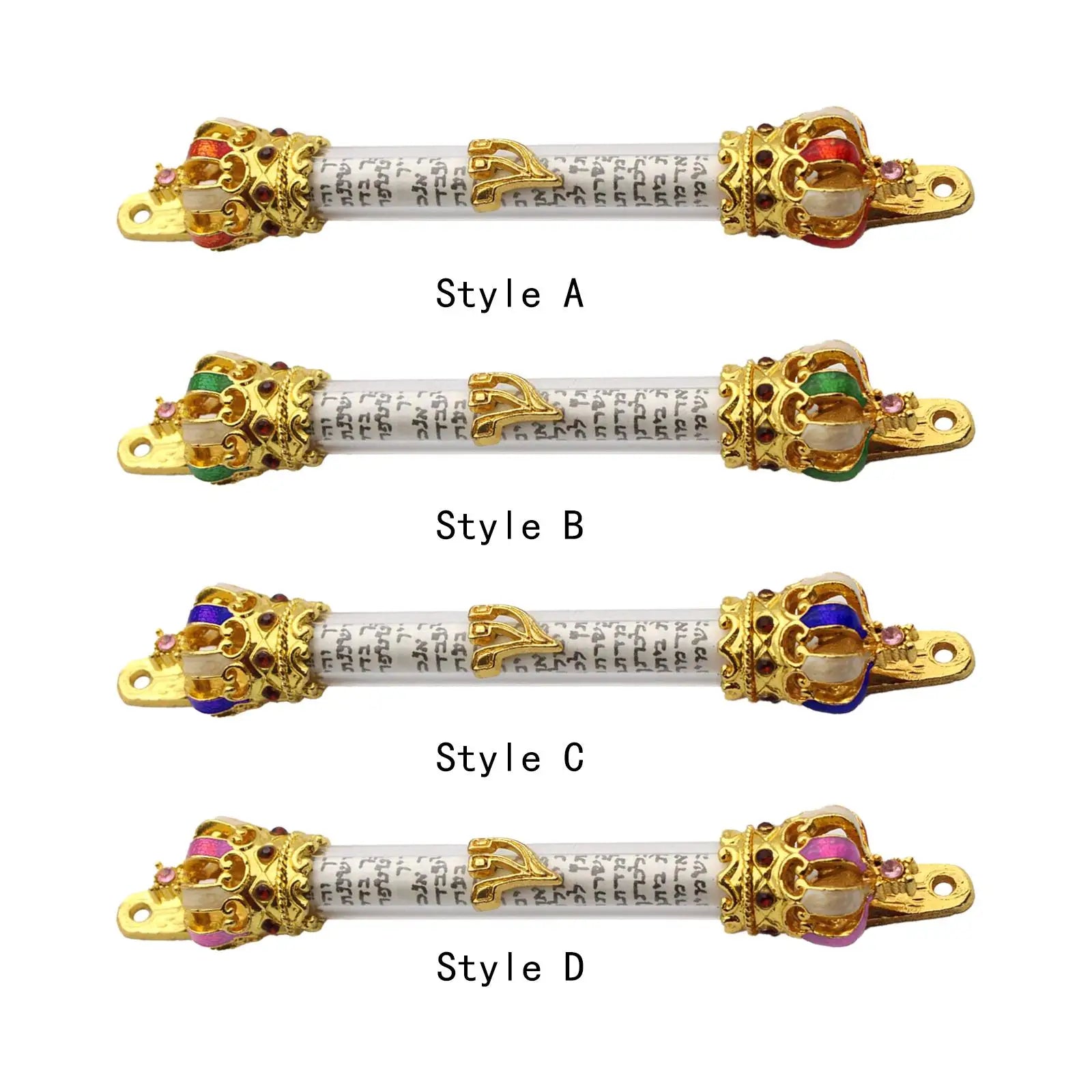 Mezuzah Case Alloy Decor Wall Church Hannukah Gifts Decor Retro Utensils House Door Metal Mezuza Plaque Mezuzah for Door 1Pcs
