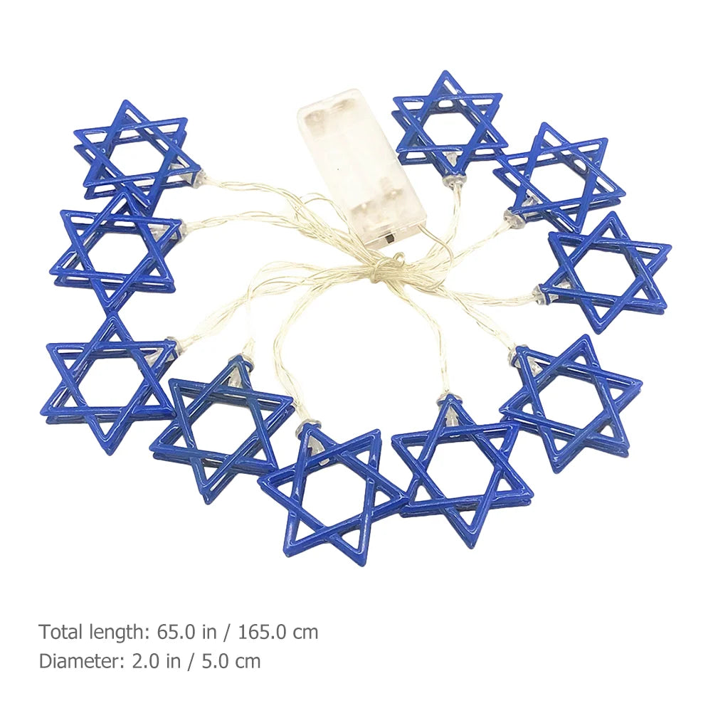Holiday Decorations Hanukkah Light Indoor Party Supplies Holder Star Shape Plastic