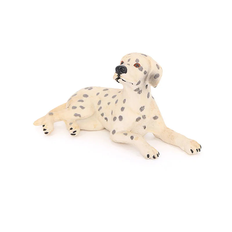 Kawaii Solid Simulation Animal Model Action Figure Toy Dog Pet Spot Dog Children's Cognitive Toys Ornaments for Kids Gift