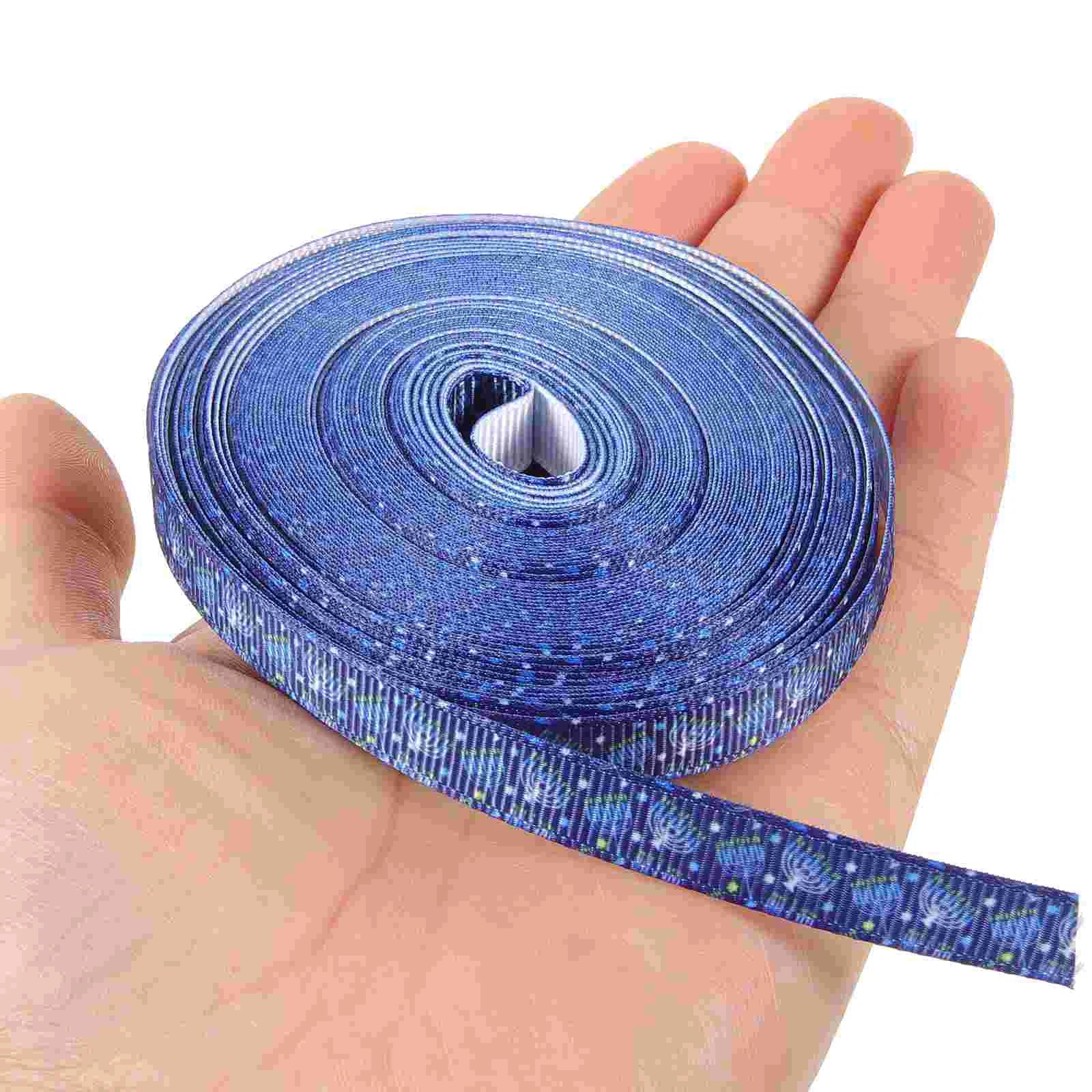 Hanukkah Ribbon Jewish Decoration DIY Gift Packaging for Wrapping Ribbons Flower Bouquet Decorations Embroidered Fabric The
