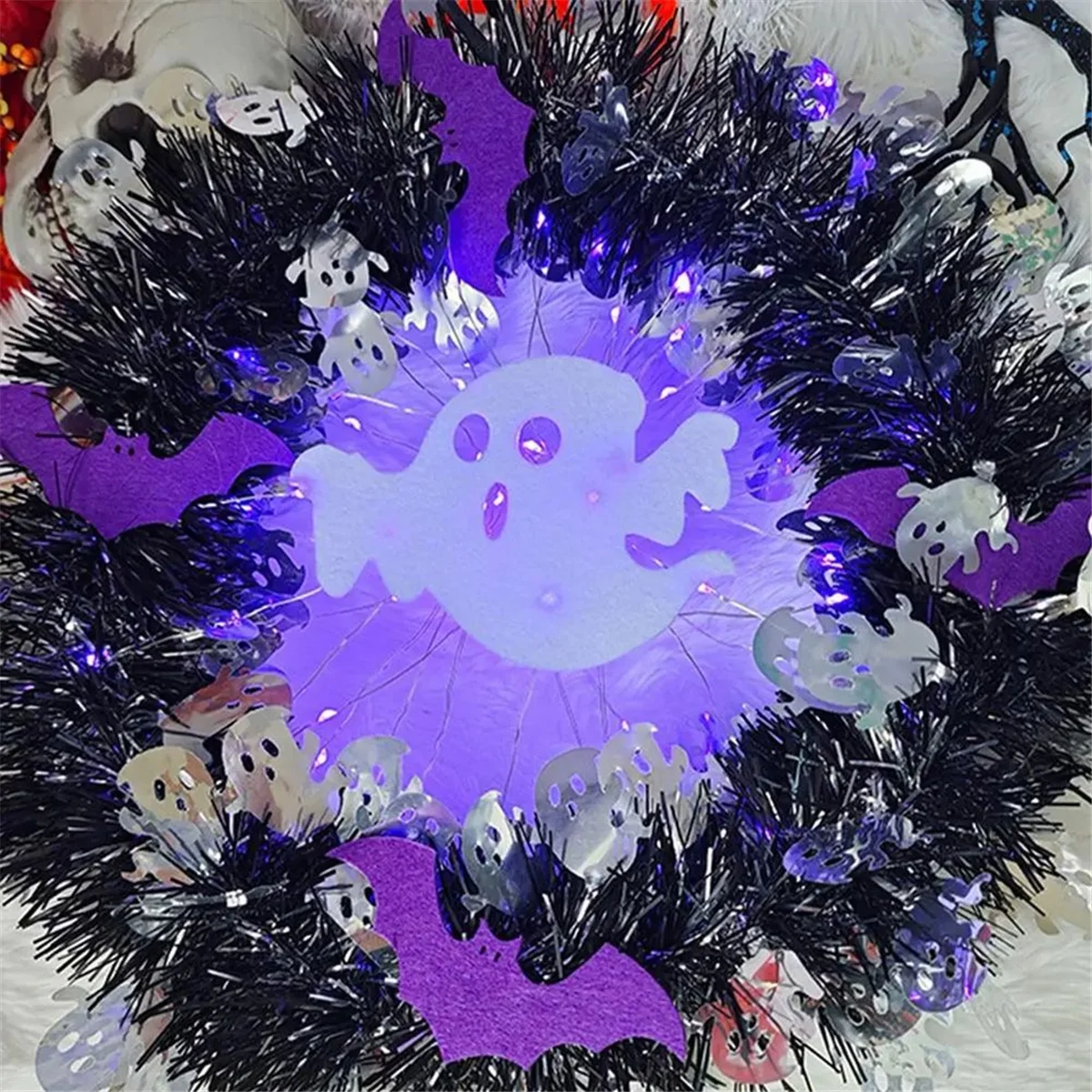 Halloween Wreaths for Front Door Spider Castle Ghost Halloween Front Door Wreath Gothic Creepy Garland Halloween A
