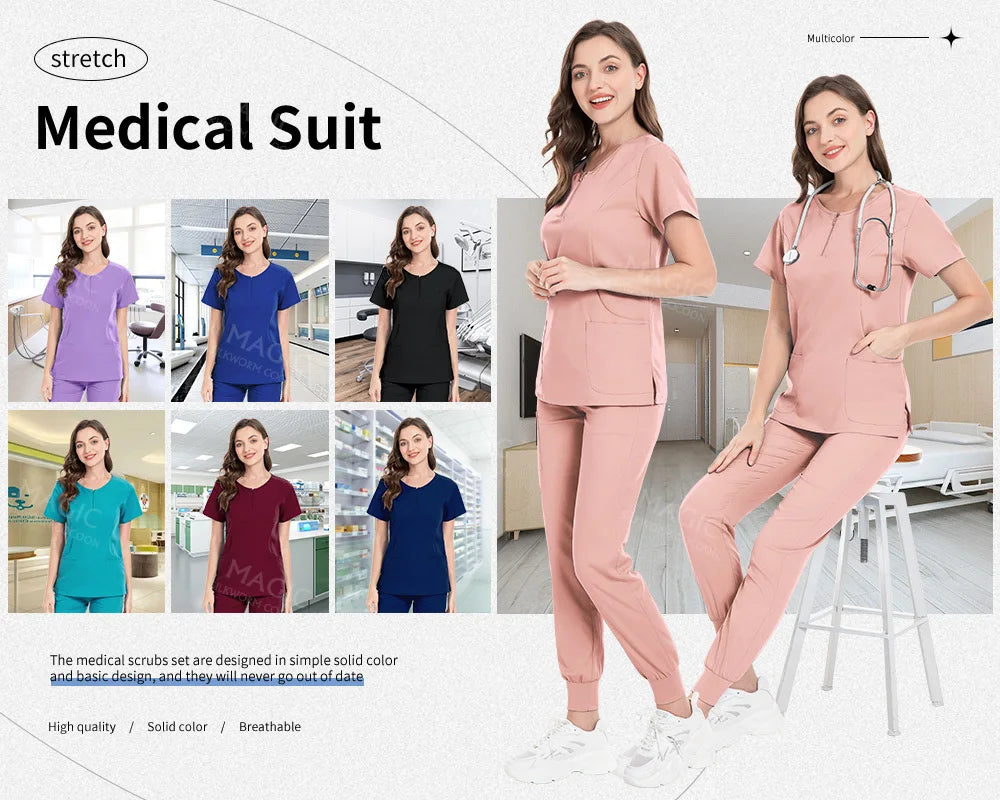 Wholesale Medical Suit Women Multicolor Pet Grooming Institution Doctor Set Nurse Accessories Anesthetist Surgical Clothes Women