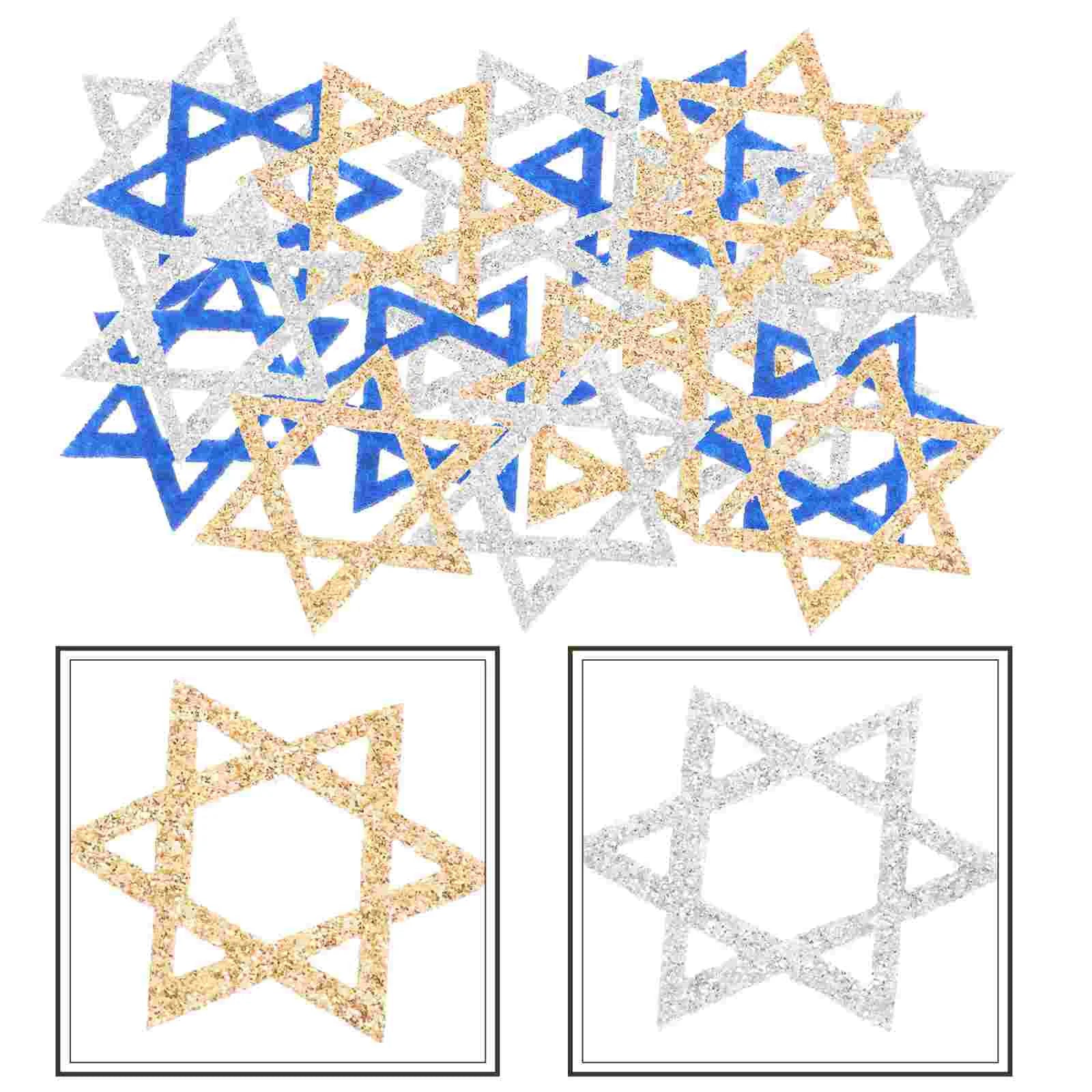 50 Pcs Hanukkah Decoration Party Table Centerpiece Favor Ornaments for Non-woven Adorn Supplies