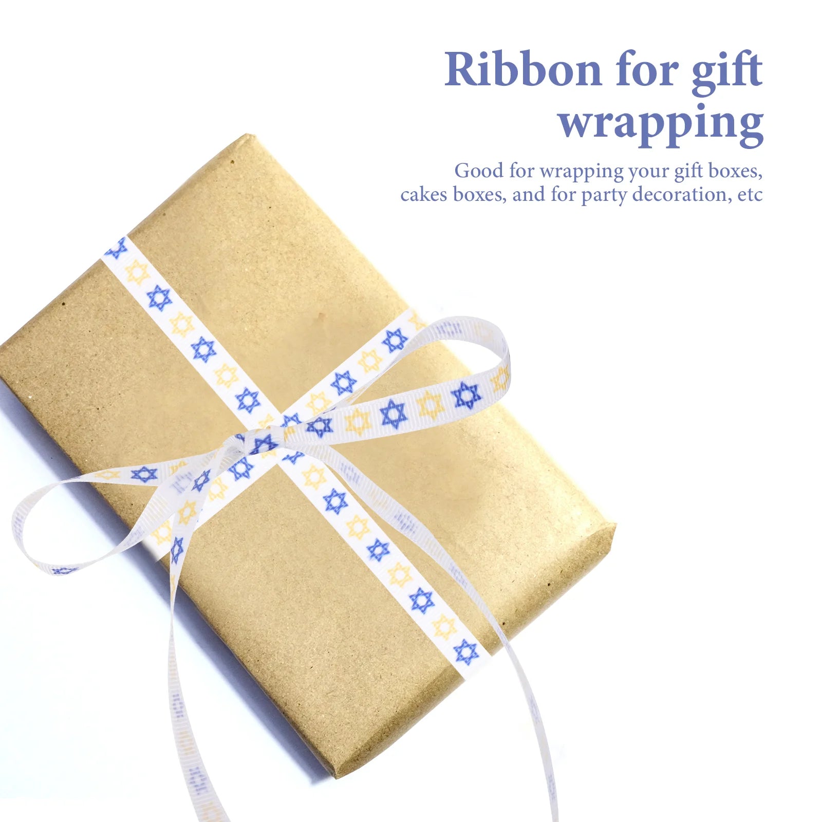 Hanukkah Ribbon Jewish Decoration DIY Gift Packaging Decorative Wedding for Wrapping Grace Bow Tie