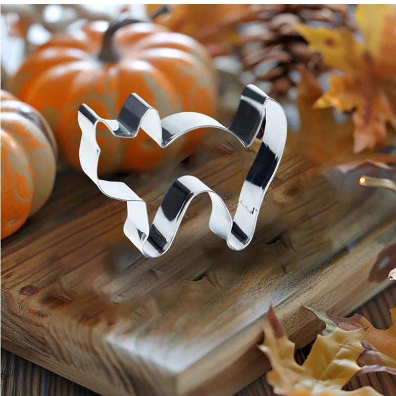 5/7/12PCS Halloween Cookie Cutter Metal Pumpkin Ghost Biscuit Mould Kitchen Fondant Cake Decor Halloween Party Pastry Tools