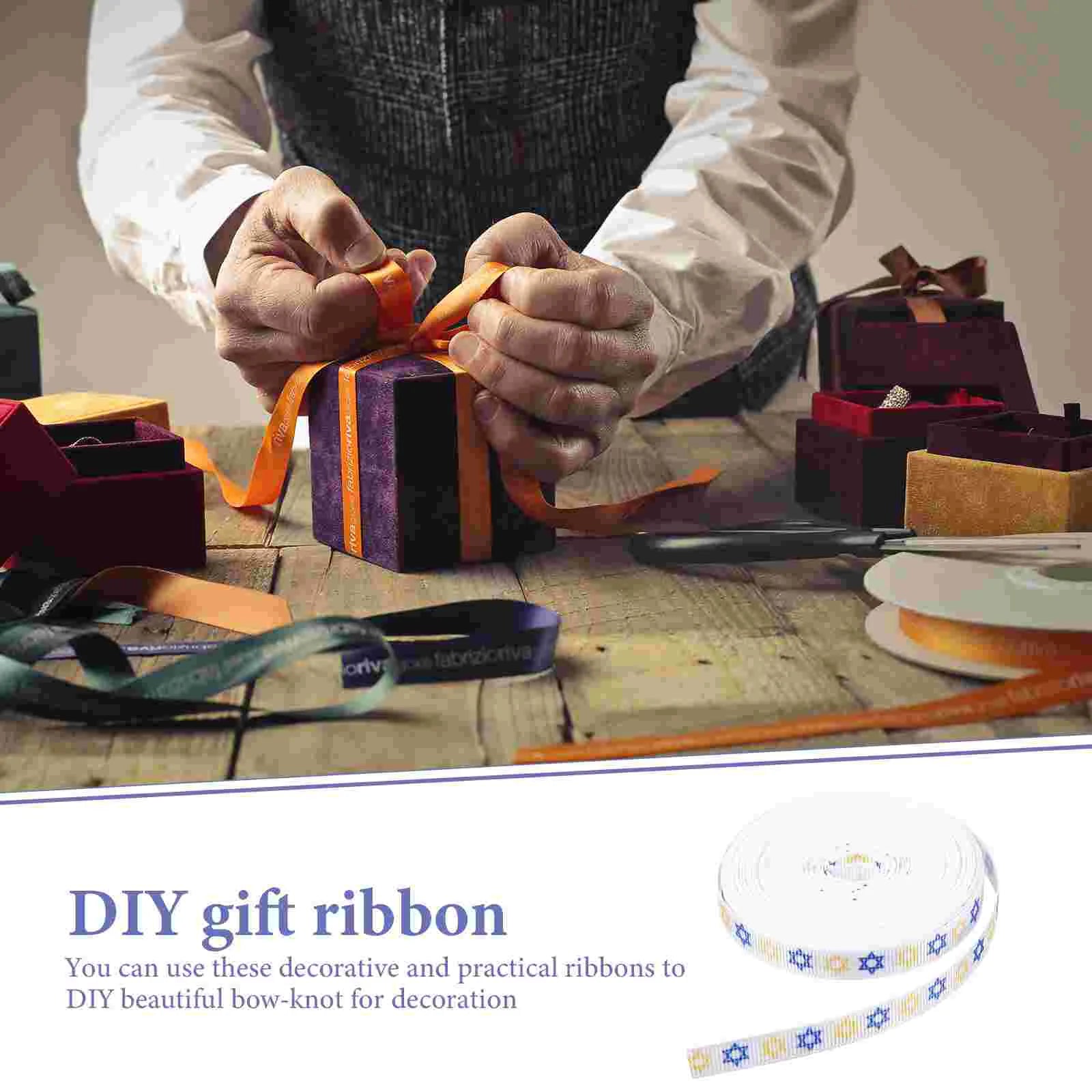 Ribbon for Flower Bouquet Hanukkah Jewish Decoration DIY Gift Packaging Multi-function Ribbons Wrapping The