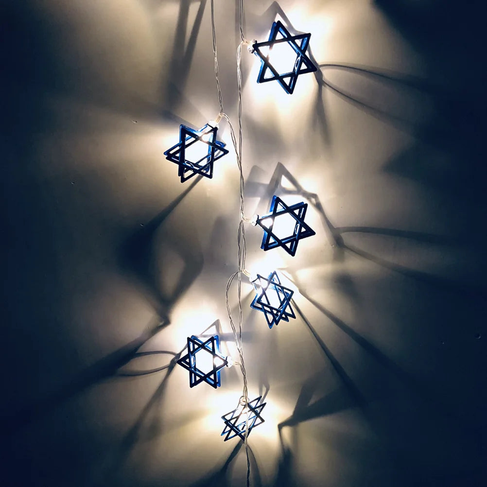 Holiday Decorations Hanukkah Light Indoor Party Supplies Holder Star Shape Plastic