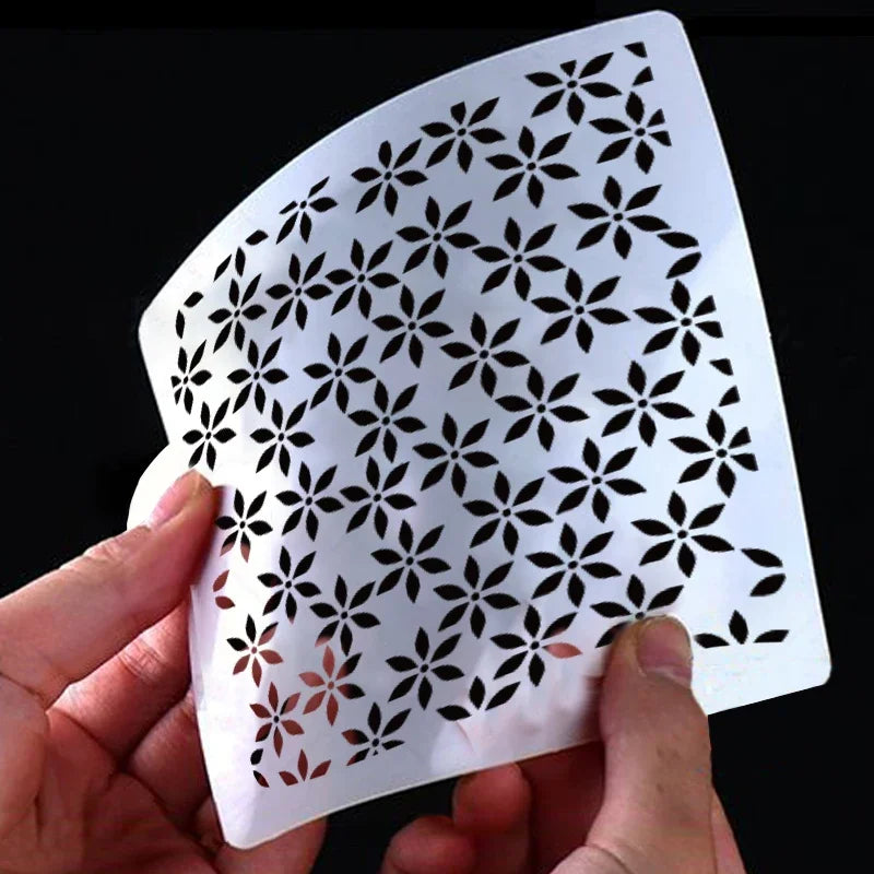 NUBECOM 20pcs Painting Templates PET Decor Molds Creative DIY Scrapbook Making Hollowed Out Patterns Painting Tools DIY Supplies