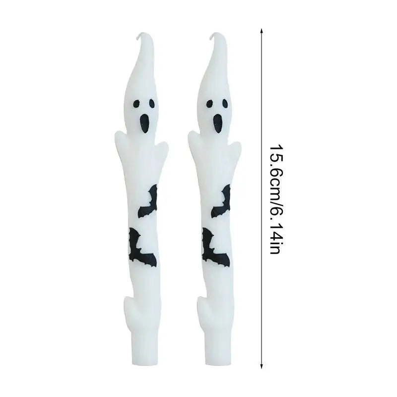 Decorative Tall Candle Set 10 Pieces Taper Candles Halloween Candlesticks Portable Horror Atmosphere Candle Set For Bay Window