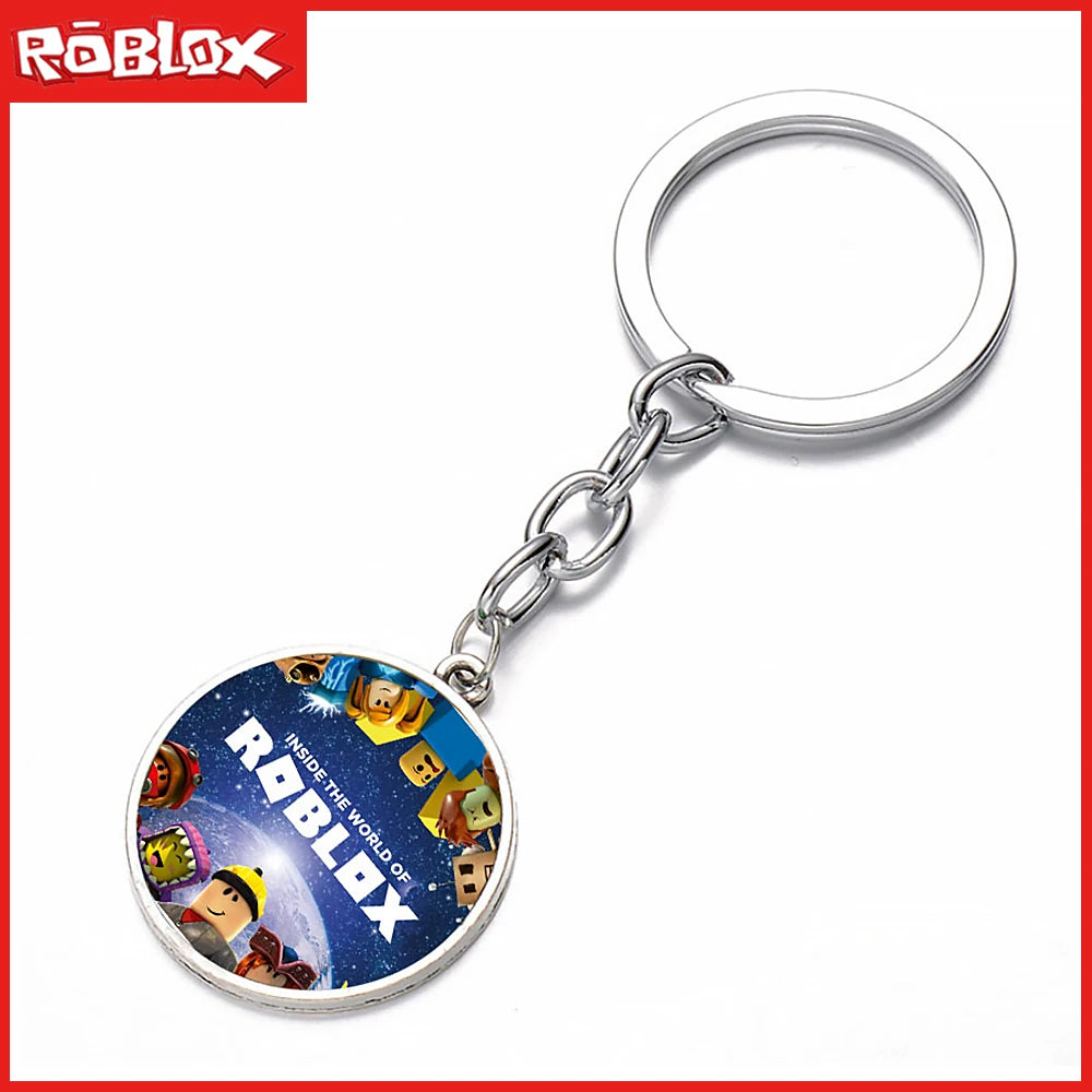 2023 New Roblox Anime Game Keychain Cartoon Personalized Pendant Keychain Time Gemstone Jewelry Halloween Christmas Gifts