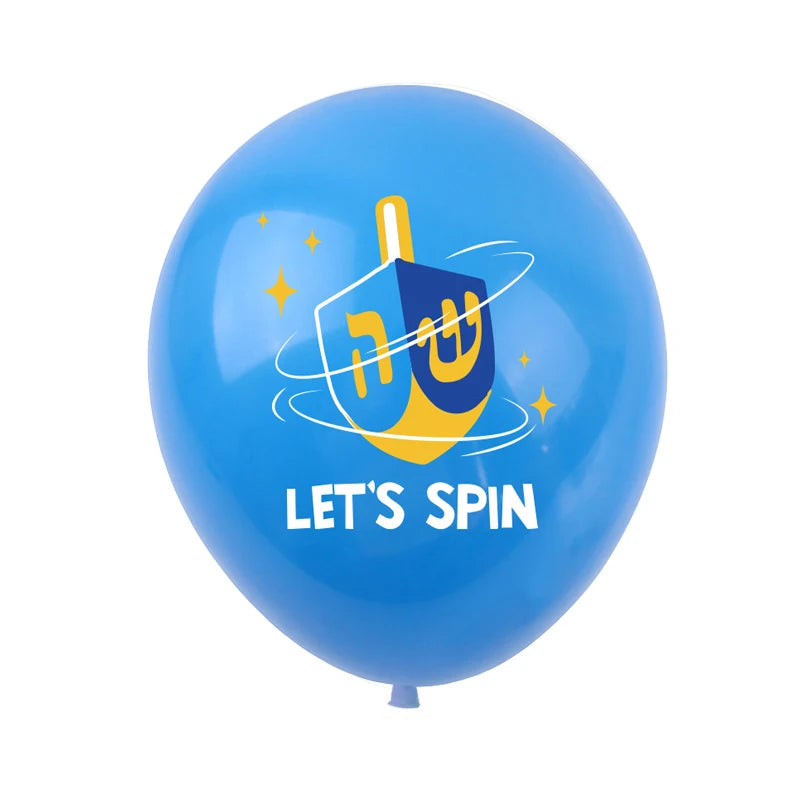 10PCS Hanukkah Themed Latex Balloons For Hanukkah Party Decorations Popular Holiday Party Latex Balloon Products For Everyone