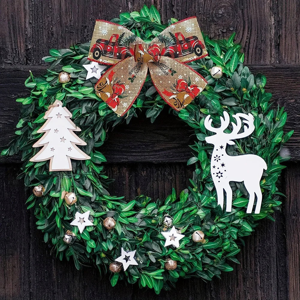 1 Roll Christmas Thread Edge Ribbon 2.59 Inch 5 Yard Household Christmas Decoration Products Car Printing Ribbon