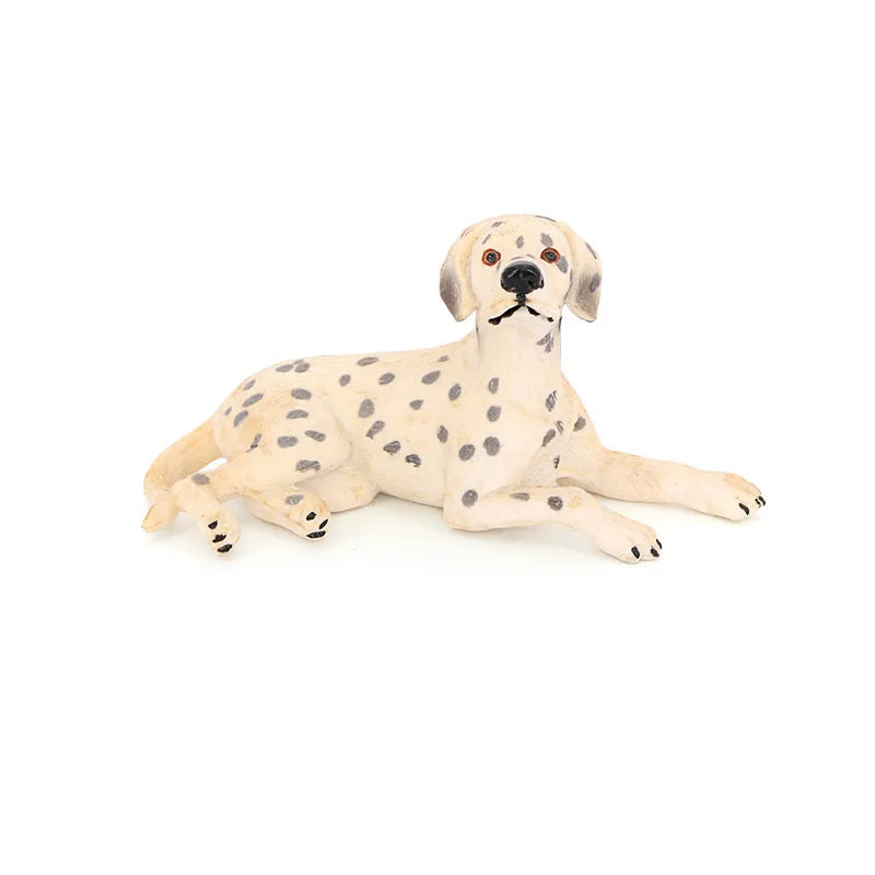 Kawaii Solid Simulation Animal Model Action Figure Toy Dog Pet Spot Dog Children's Cognitive Toys Ornaments for Kids Gift
